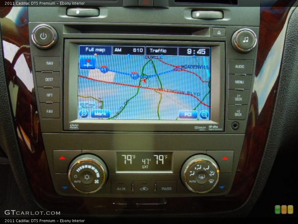 Ebony Interior Navigation for the 2011 Cadillac DTS Premium #74455349