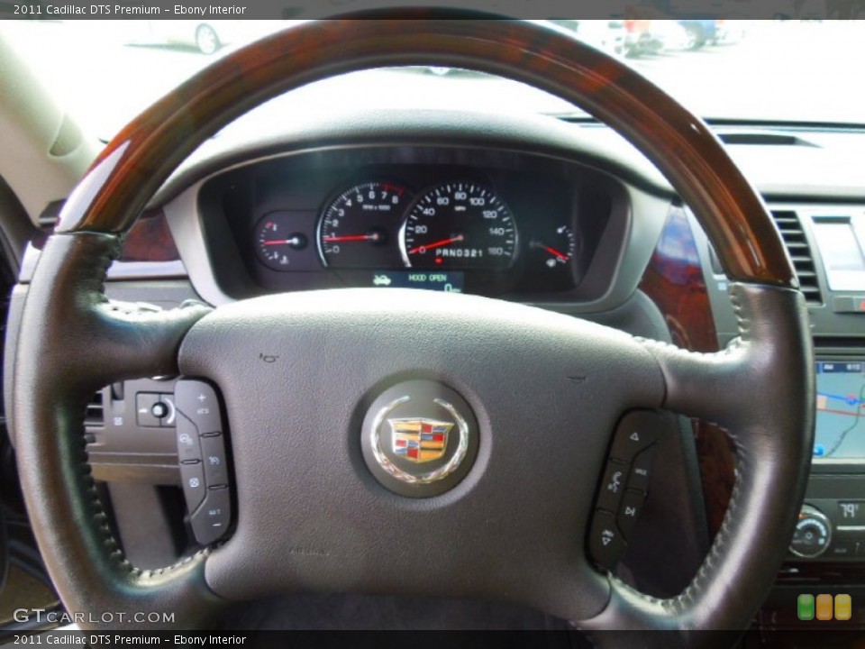 Ebony Interior Steering Wheel for the 2011 Cadillac DTS Premium #74455370