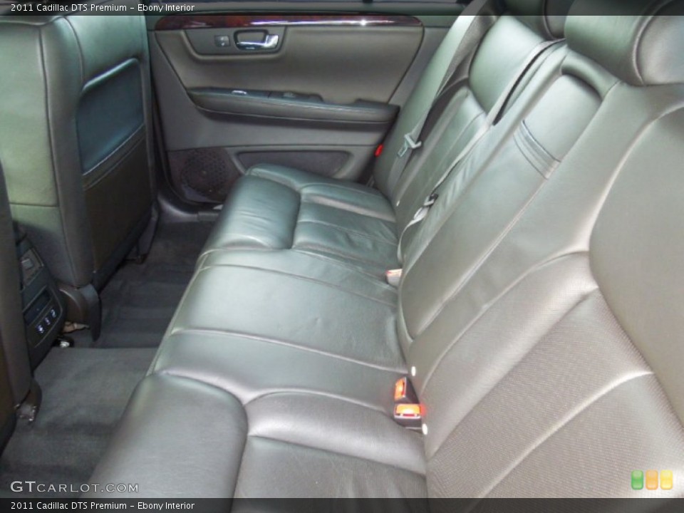 Ebony Interior Rear Seat for the 2011 Cadillac DTS Premium #74455424