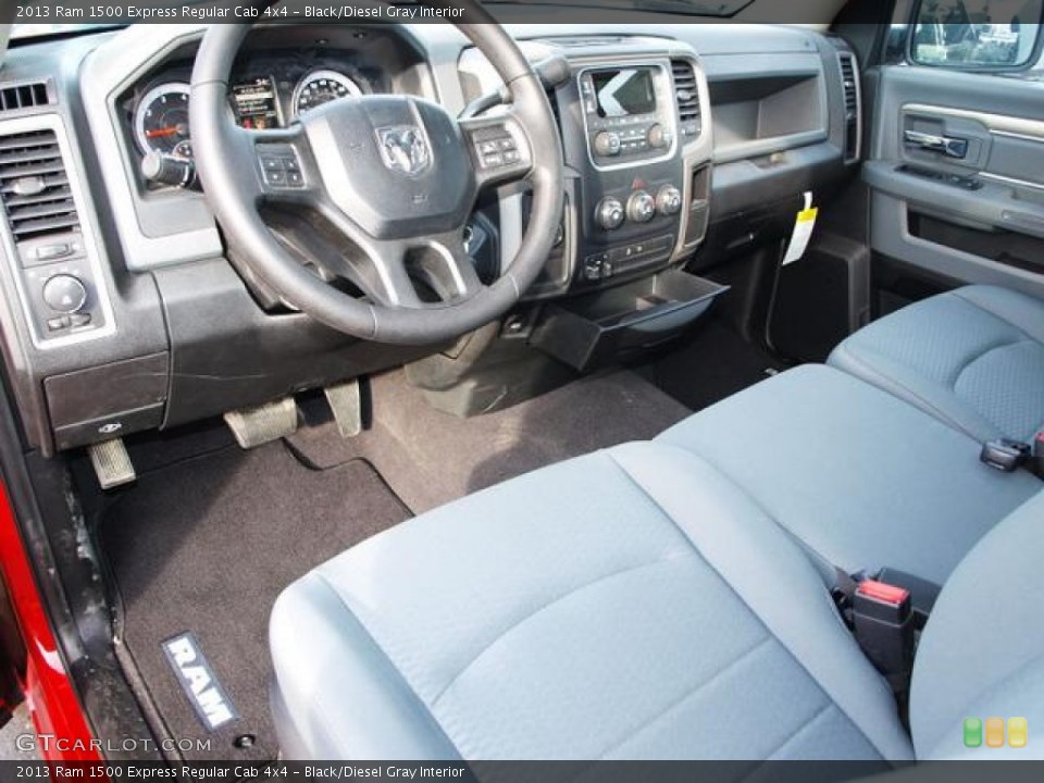 Black/Diesel Gray Interior Photo for the 2013 Ram 1500 Express Regular Cab 4x4 #74455427