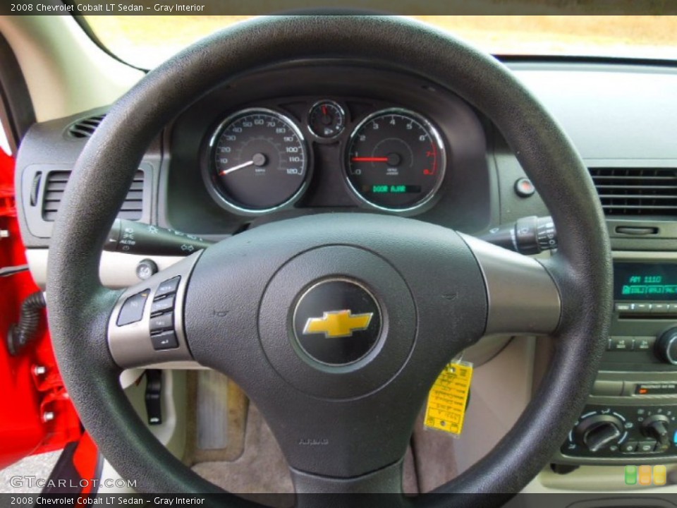 Gray Interior Steering Wheel for the 2008 Chevrolet Cobalt LT Sedan #74456032
