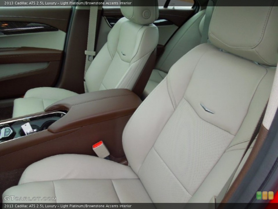 Light Platinum/Brownstone Accents Interior Front Seat for the 2013 Cadillac ATS 2.5L Luxury #74458850