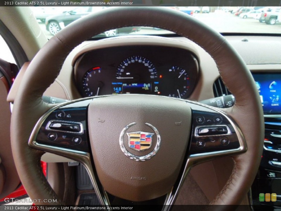 Light Platinum/Brownstone Accents Interior Steering Wheel for the 2013 Cadillac ATS 2.5L Luxury #74459012