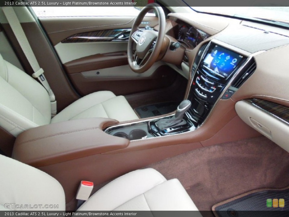 Light Platinum/Brownstone Accents Interior Photo for the 2013 Cadillac ATS 2.5L Luxury #74459156