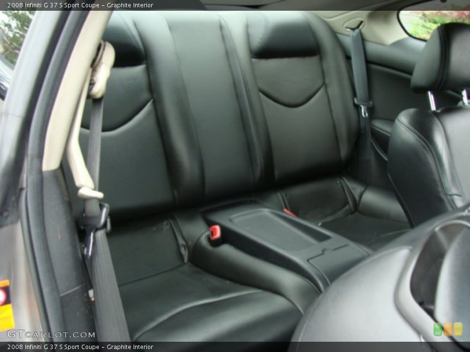 Graphite Interior Rear Seat for the 2008 Infiniti G 37 S Sport Coupe #74460034