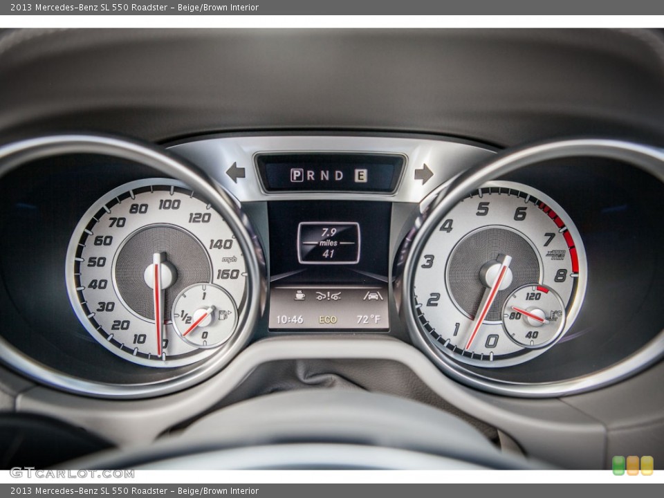 Beige/Brown Interior Gauges for the 2013 Mercedes-Benz SL 550 Roadster #74461214