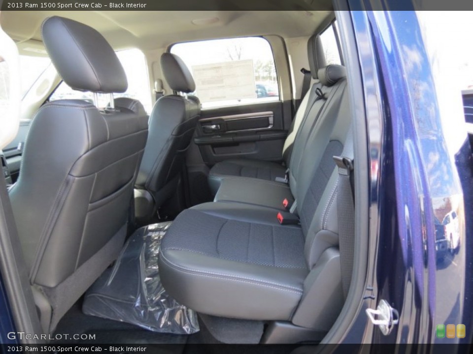 Black Interior Rear Seat for the 2013 Ram 1500 Sport Crew Cab #74466206