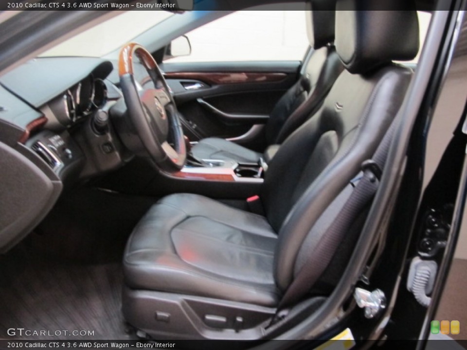 Ebony Interior Front Seat for the 2010 Cadillac CTS 4 3.6 AWD Sport Wagon #74475103