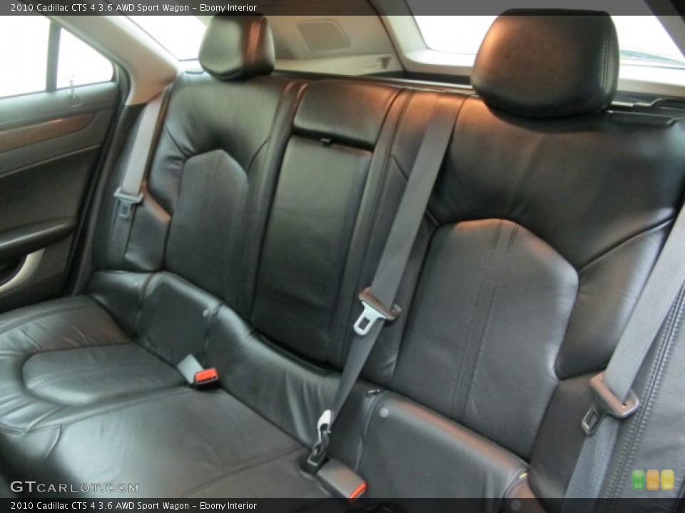 Ebony Interior Rear Seat for the 2010 Cadillac CTS 4 3.6 AWD Sport Wagon #74475156