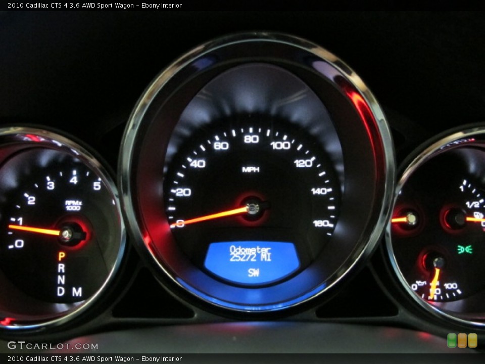 Ebony Interior Gauges for the 2010 Cadillac CTS 4 3.6 AWD Sport Wagon #74475308