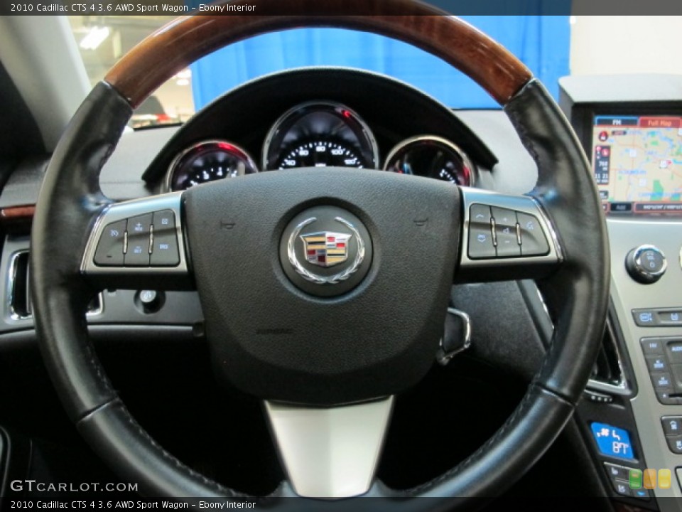Ebony Interior Steering Wheel for the 2010 Cadillac CTS 4 3.6 AWD Sport Wagon #74475440