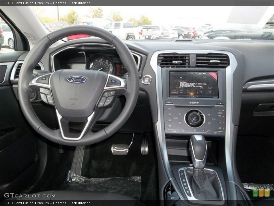 Charcoal Black Interior Dashboard for the 2013 Ford Fusion Titanium #74476913