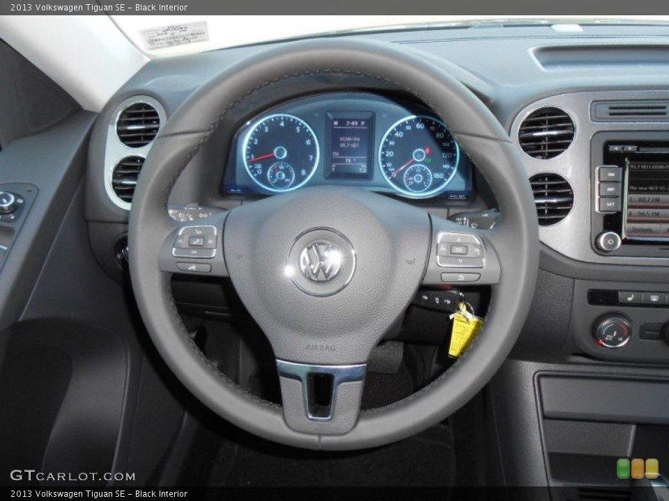 Black Interior Steering Wheel for the 2013 Volkswagen Tiguan SE #74477020