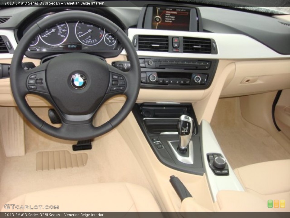 Venetian Beige Interior Dashboard for the 2013 BMW 3 Series 328i Sedan #74479994