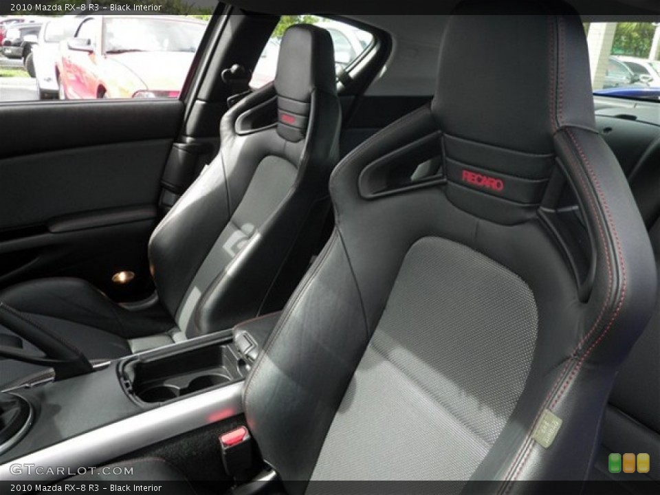 Black Interior Front Seat for the 2010 Mazda RX-8 R3 #74481758
