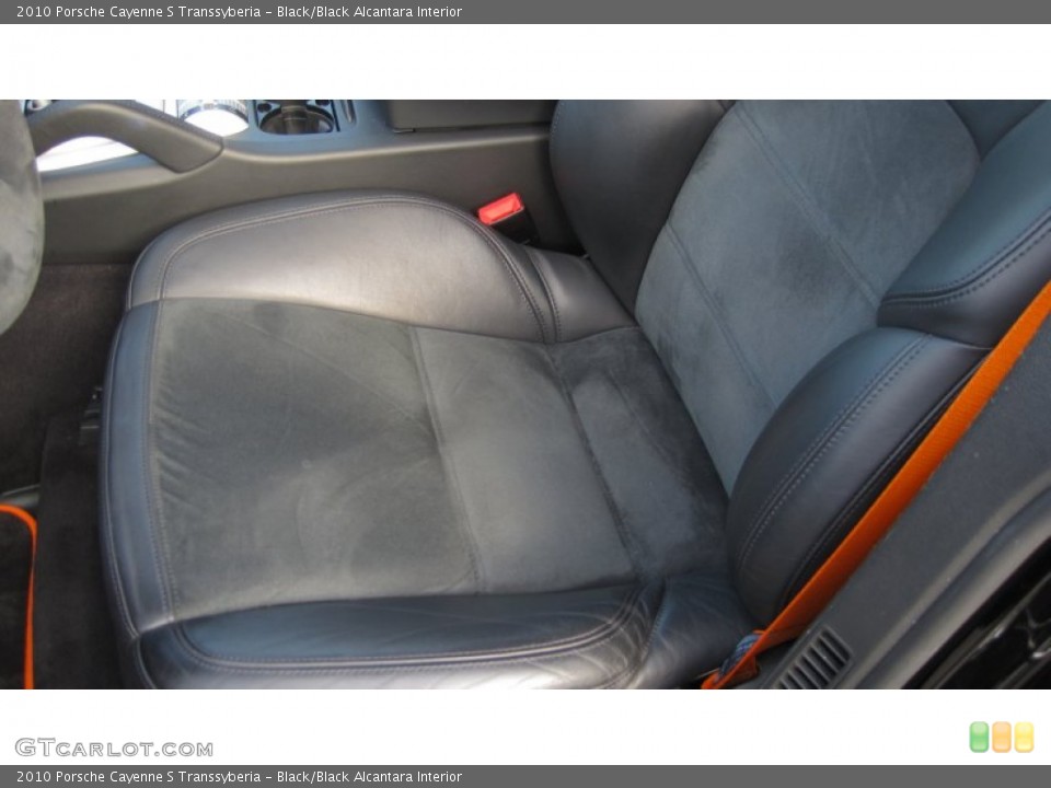 Black/Black Alcantara Interior Front Seat for the 2010 Porsche Cayenne S Transsyberia #74481838
