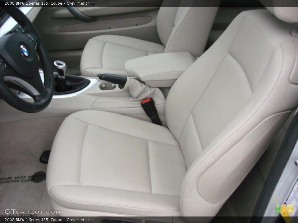 Grey Interior Front Seat for the 2008 BMW 1 Series 135i Coupe #74482062