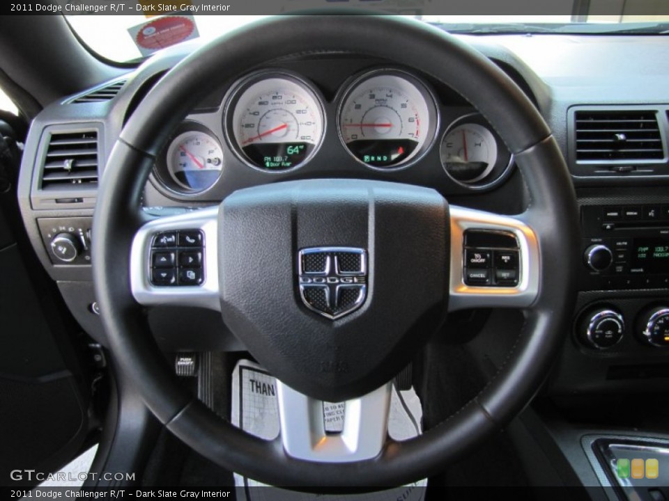 Dark Slate Gray Interior Steering Wheel for the 2011 Dodge Challenger R/T #74483201