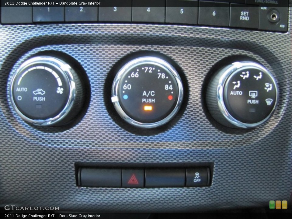Dark Slate Gray Interior Controls for the 2011 Dodge Challenger R/T #74483339
