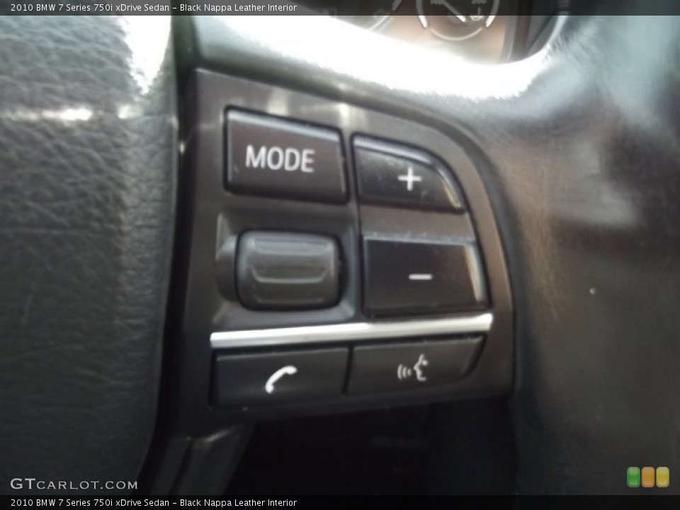 Black Nappa Leather Interior Controls for the 2010 BMW 7 Series 750i xDrive Sedan #74484005