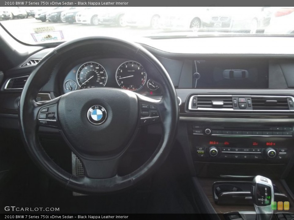 Black Nappa Leather Interior Dashboard for the 2010 BMW 7 Series 750i xDrive Sedan #74484242