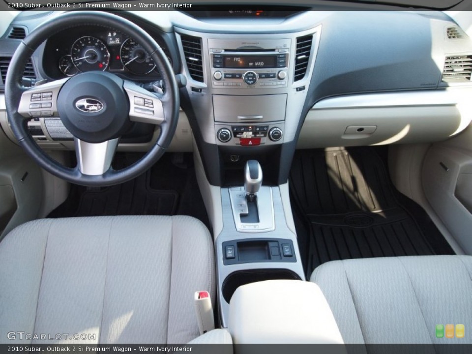 Warm Ivory Interior Dashboard for the 2010 Subaru Outback 2.5i Premium Wagon #74484395