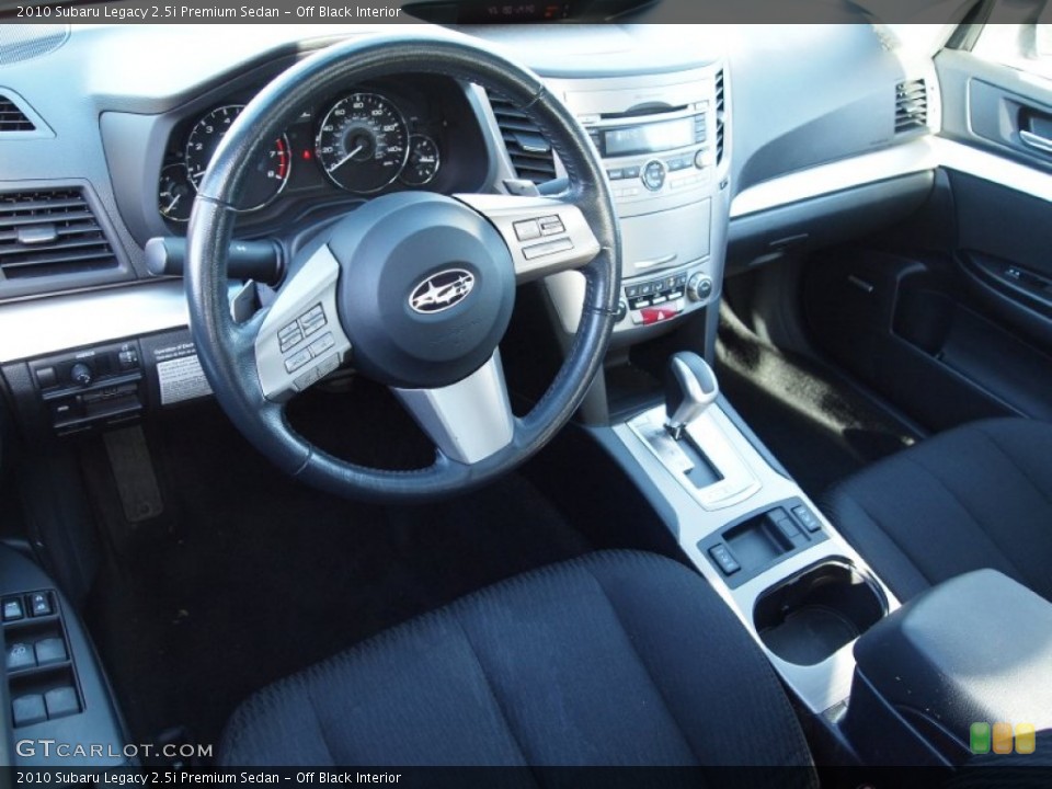 Off Black Interior Prime Interior for the 2010 Subaru Legacy 2.5i Premium Sedan #74484638