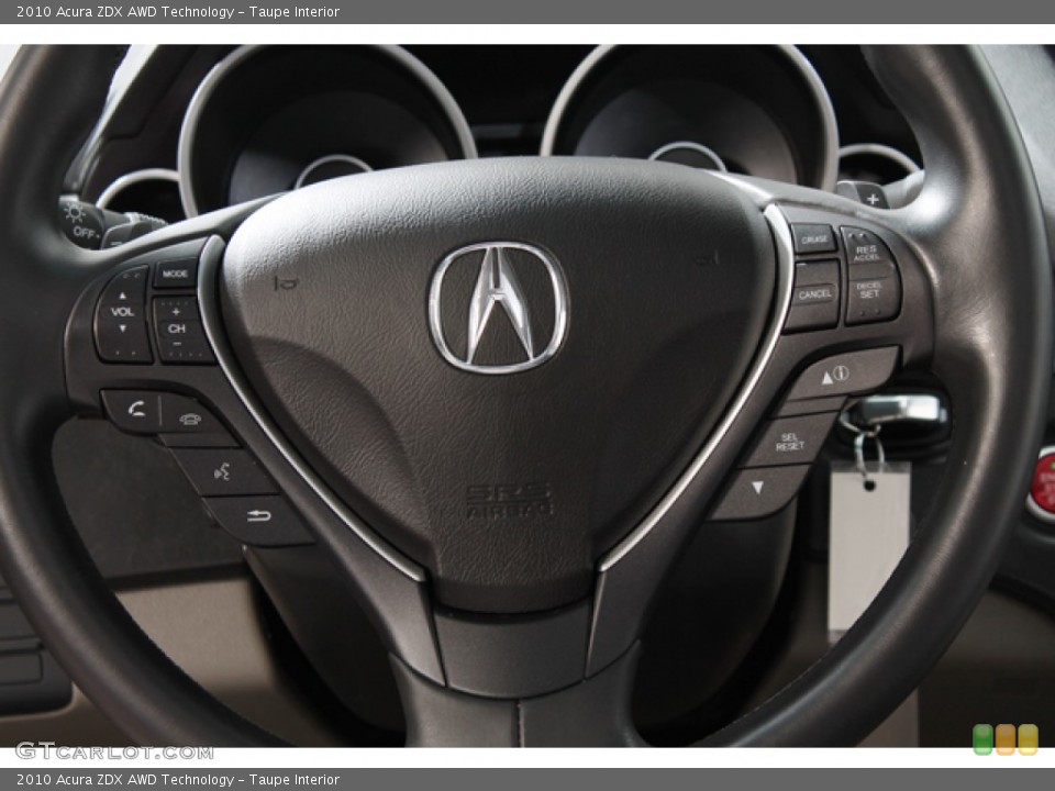 Taupe Interior Controls for the 2010 Acura ZDX AWD Technology #74485547