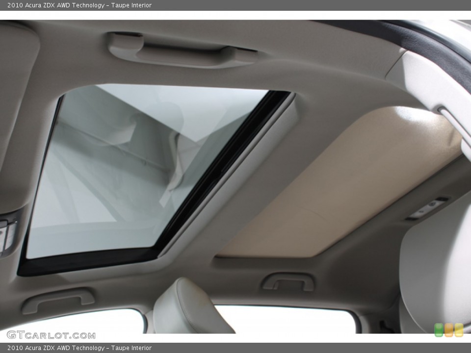 Taupe Interior Sunroof for the 2010 Acura ZDX AWD Technology #74485841