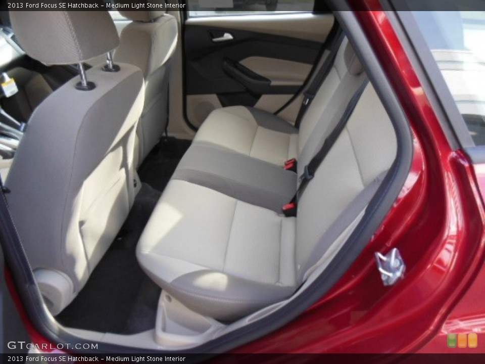 Medium Light Stone Interior Rear Seat for the 2013 Ford Focus SE Hatchback #74486533