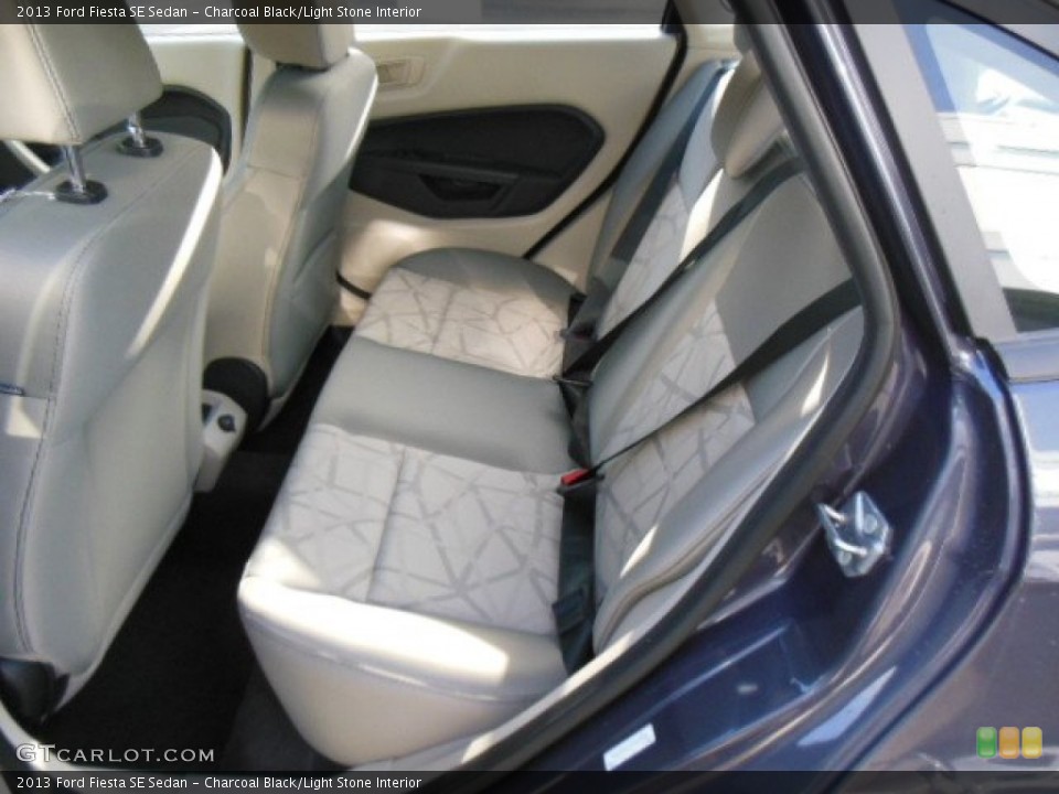 Charcoal Black/Light Stone Interior Rear Seat for the 2013 Ford Fiesta SE Sedan #74487845