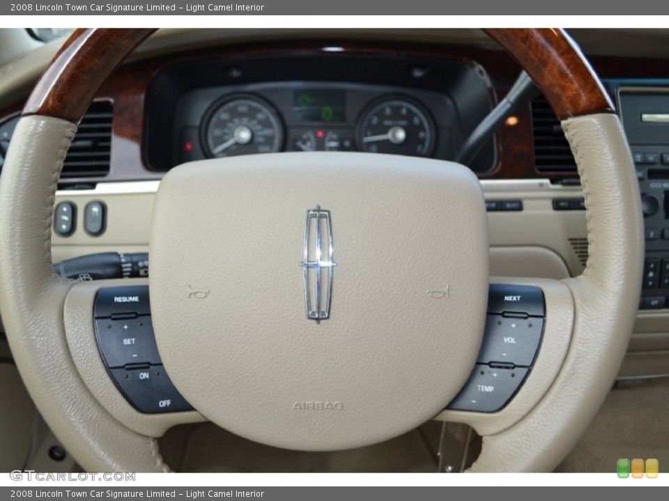 Light Camel Interior Steering Wheel for the 2008 Lincoln Town Car Signature Limited #74492669