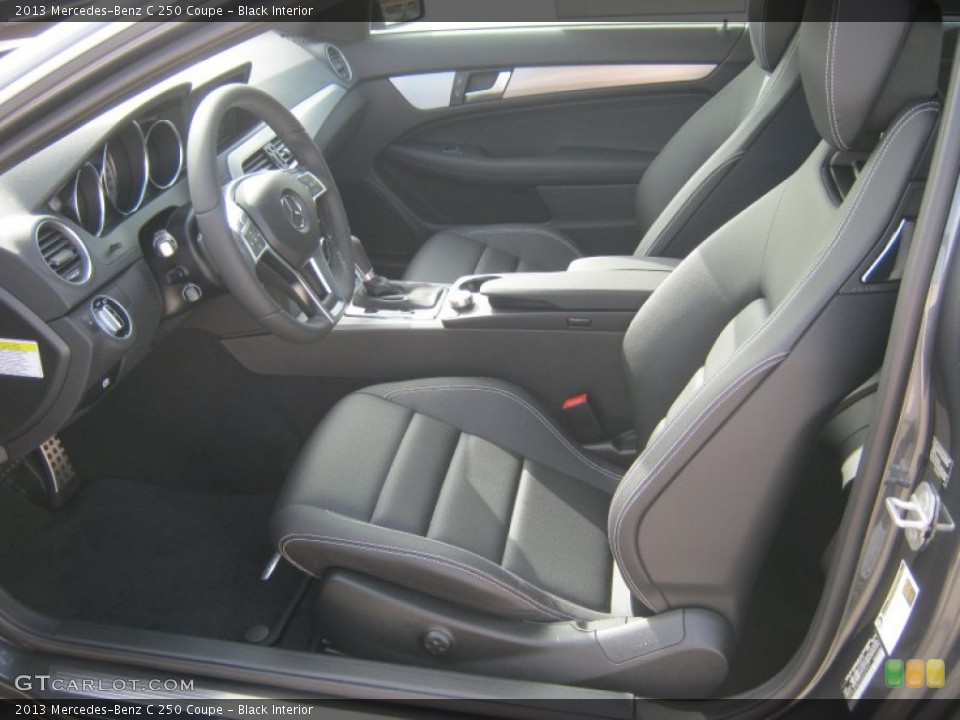 Black Interior Front Seat for the 2013 Mercedes-Benz C 250 Coupe #74495318
