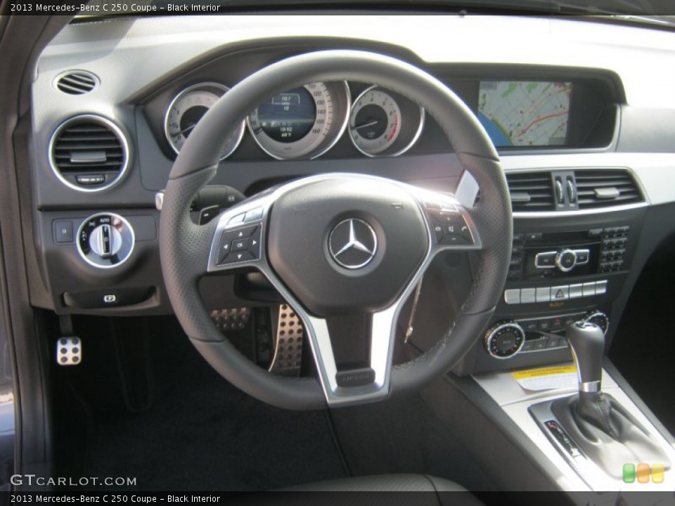 Black Interior Steering Wheel for the 2013 Mercedes-Benz C 250 Coupe #74495350