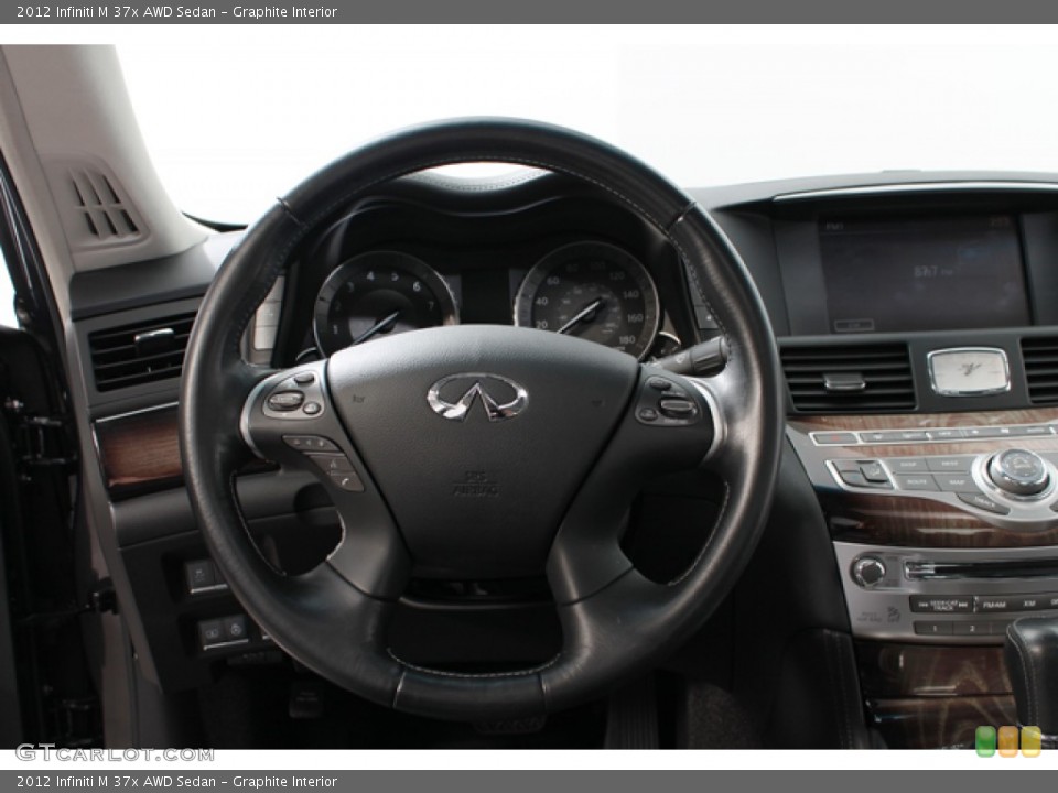 Graphite Interior Steering Wheel for the 2012 Infiniti M 37x AWD Sedan #74496036