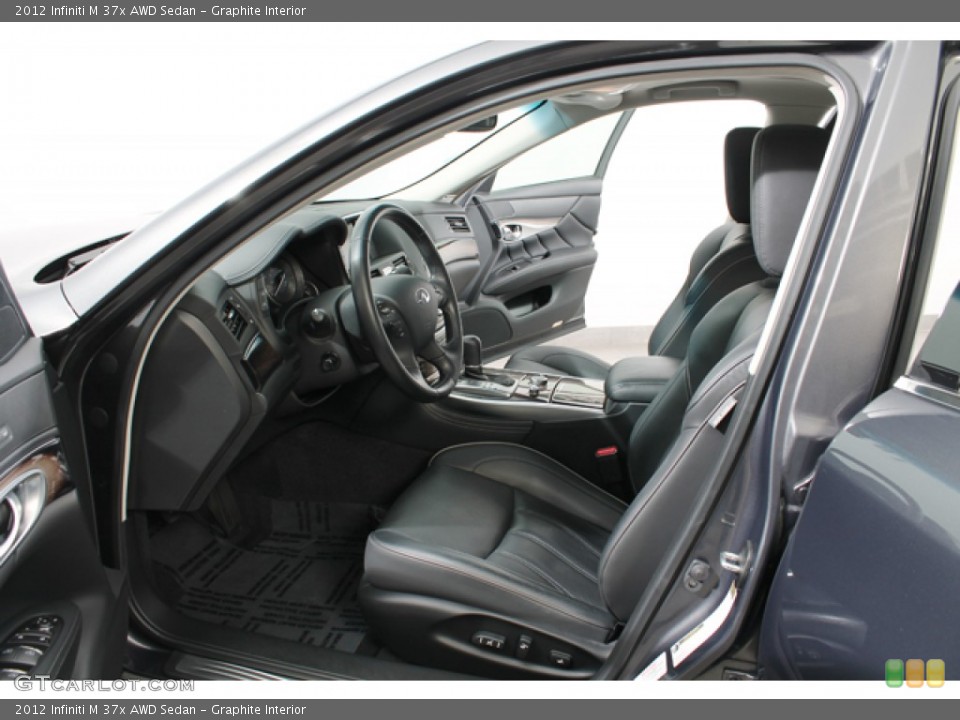 Graphite Interior Front Seat for the 2012 Infiniti M 37x AWD Sedan #74496338