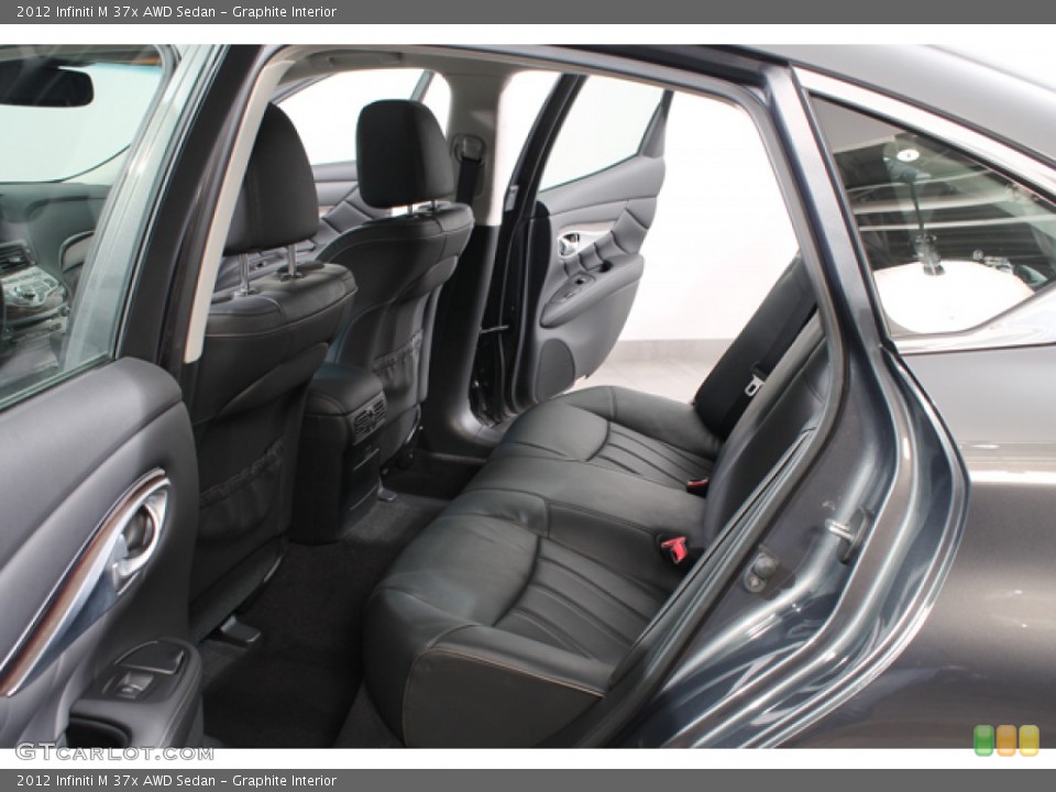 Graphite Interior Rear Seat for the 2012 Infiniti M 37x AWD Sedan #74496368