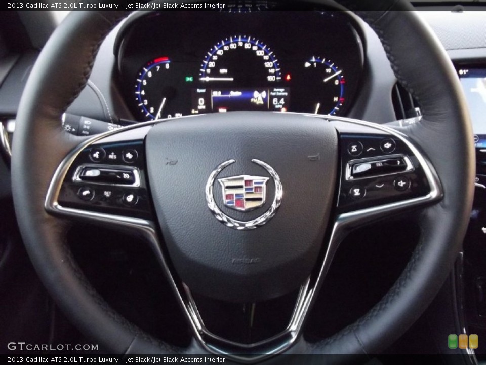 Jet Black/Jet Black Accents Interior Steering Wheel for the 2013 Cadillac ATS 2.0L Turbo Luxury #74500223
