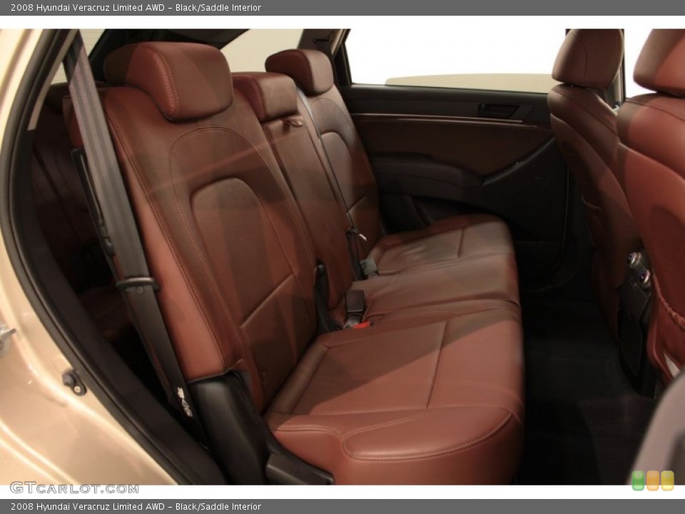 Black/Saddle Interior Rear Seat for the 2008 Hyundai Veracruz Limited AWD #74500310