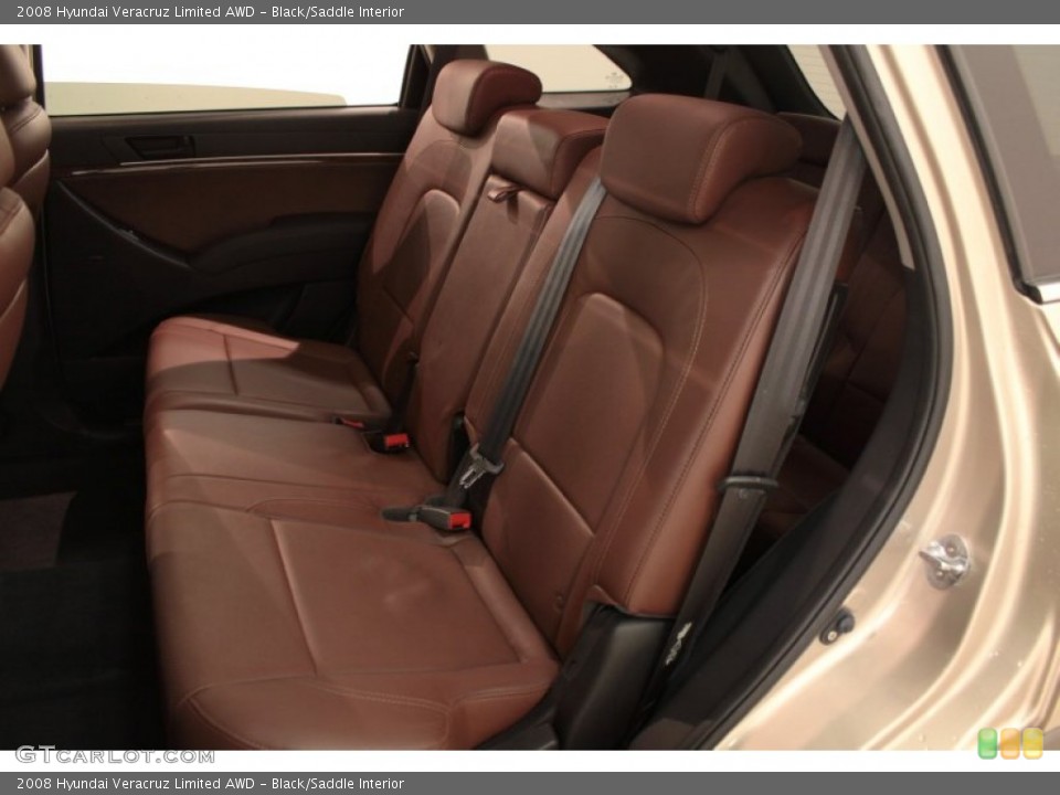 Black/Saddle Interior Rear Seat for the 2008 Hyundai Veracruz Limited AWD #74500328