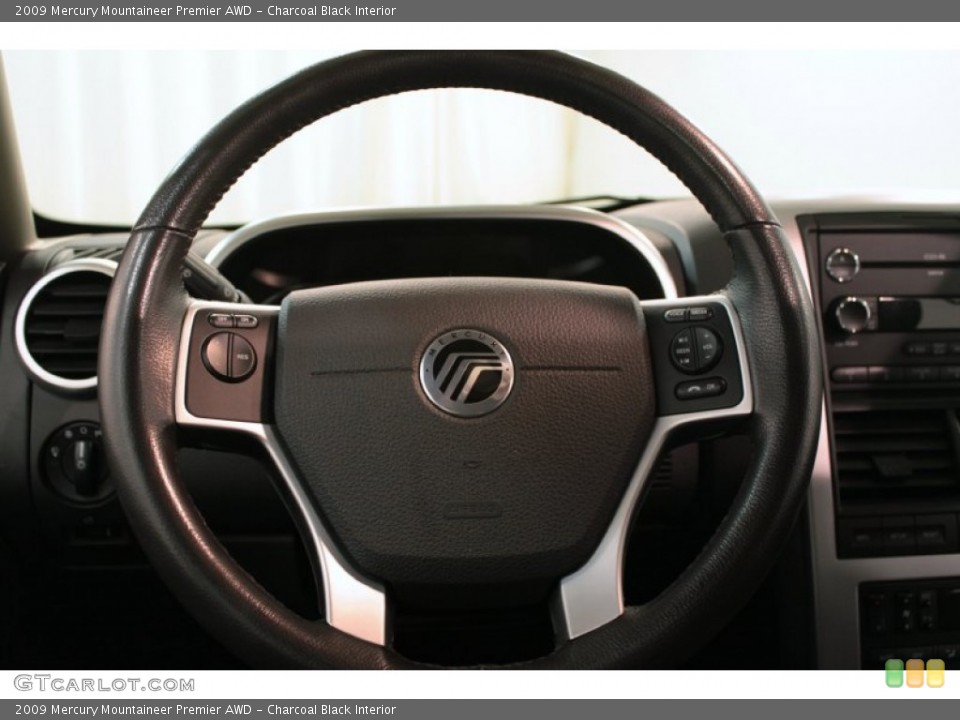 Charcoal Black Interior Steering Wheel for the 2009 Mercury Mountaineer Premier AWD #74500742