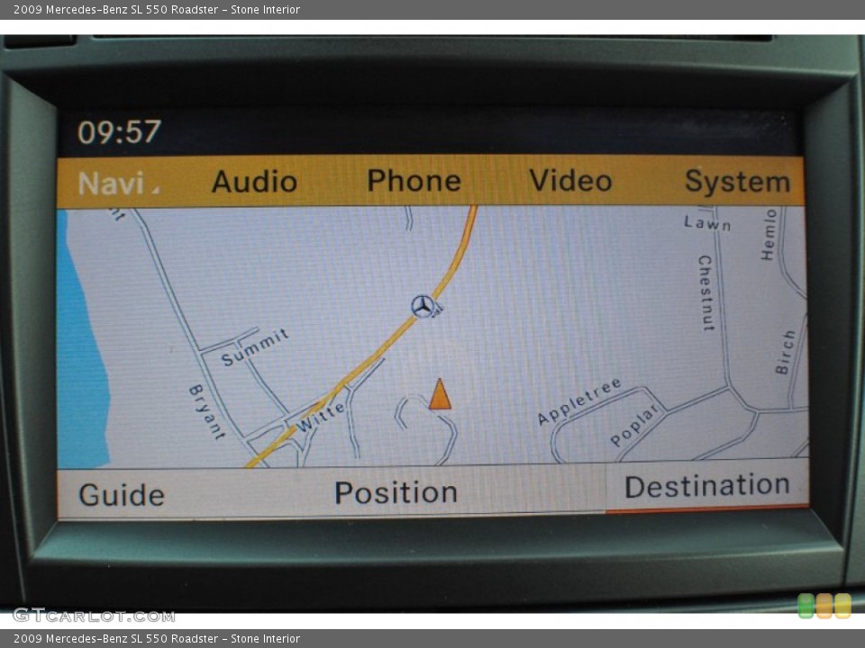 Stone Interior Navigation for the 2009 Mercedes-Benz SL 550 Roadster #74501603