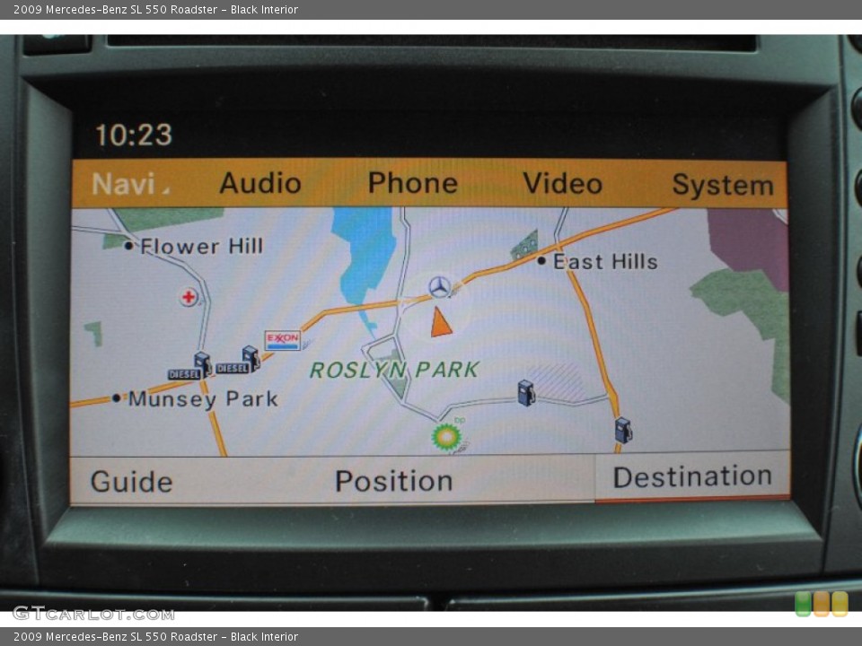 Black Interior Navigation for the 2009 Mercedes-Benz SL 550 Roadster #74502991