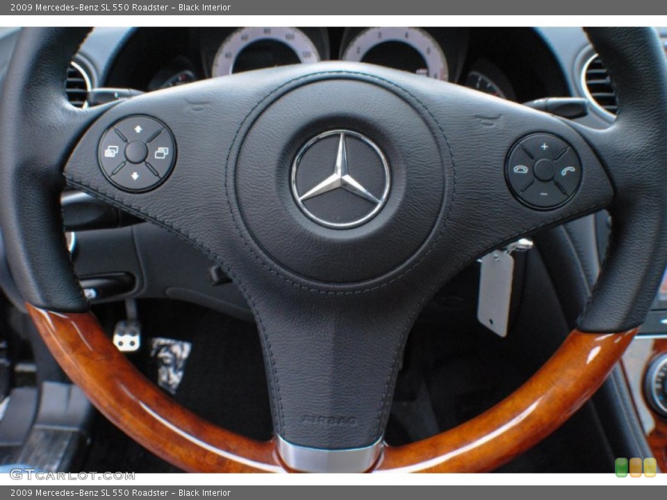 Black Interior Steering Wheel for the 2009 Mercedes-Benz SL 550 Roadster #74503029