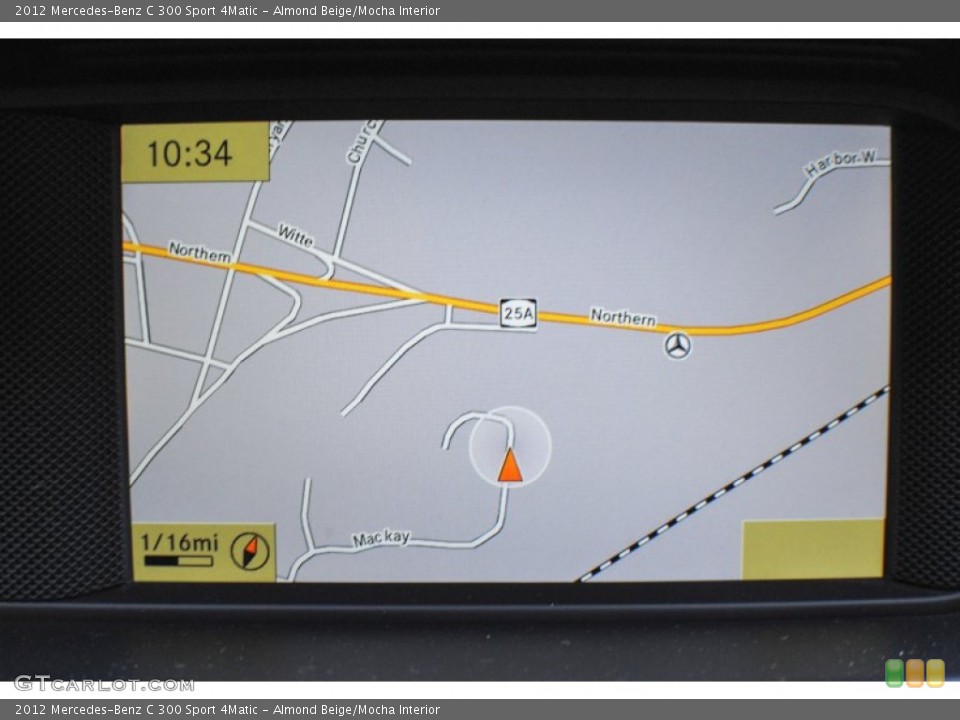Almond Beige/Mocha Interior Navigation for the 2012 Mercedes-Benz C 300 Sport 4Matic #74503472