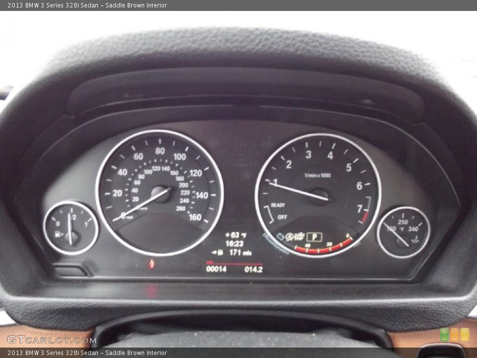 Saddle Brown Interior Gauges for the 2013 BMW 3 Series 328i Sedan #74503610