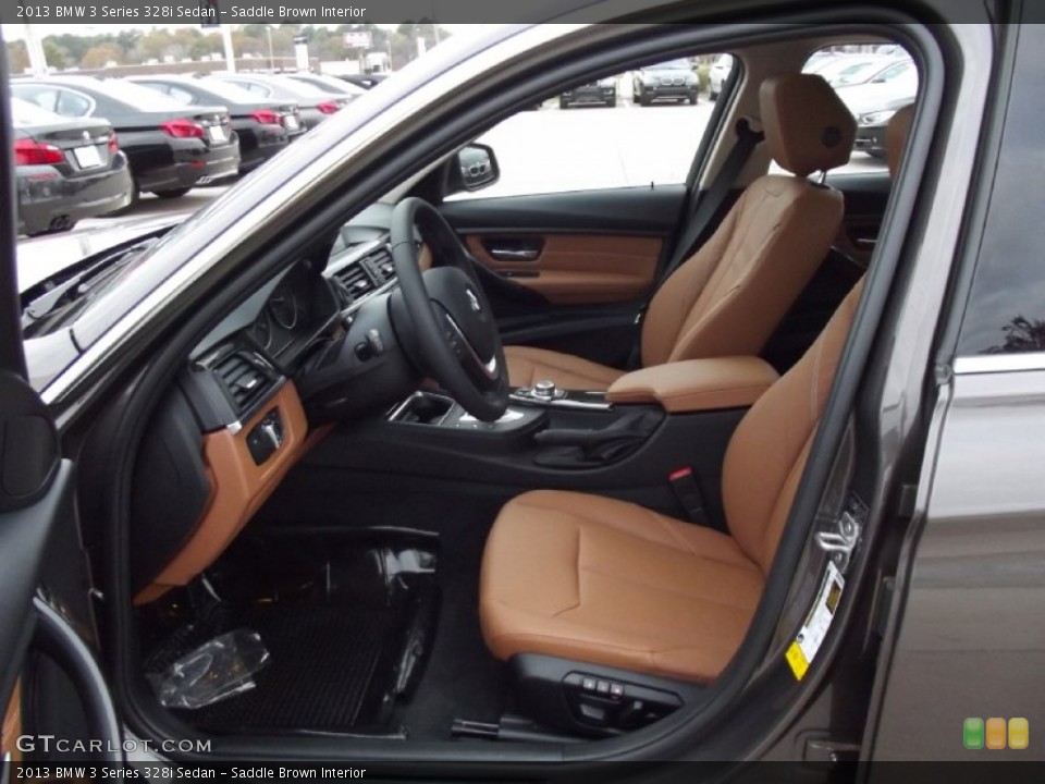 Saddle Brown Interior Front Seat for the 2013 BMW 3 Series 328i Sedan #74503682