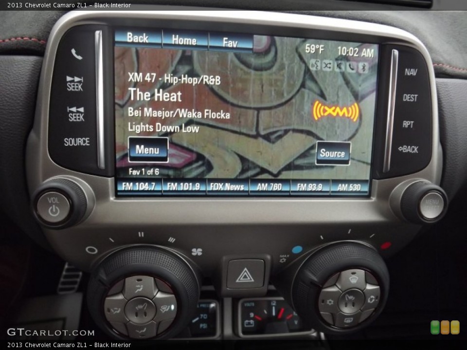 Black Interior Controls for the 2013 Chevrolet Camaro ZL1 #74504486