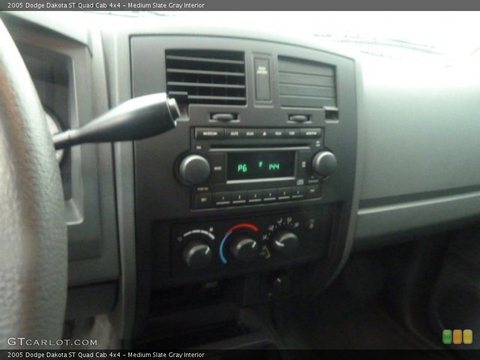 Medium Slate Gray Interior Controls for the 2005 Dodge Dakota ST Quad Cab 4x4 #74504495