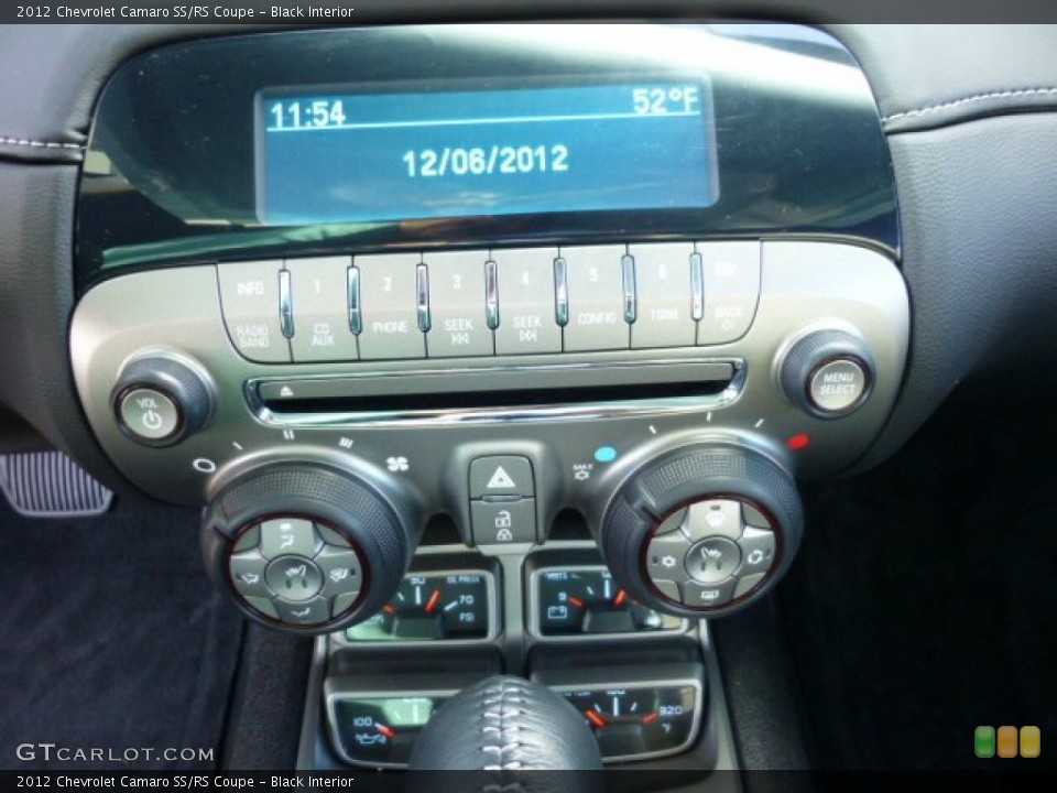 Black Interior Controls for the 2012 Chevrolet Camaro SS/RS Coupe #74505262